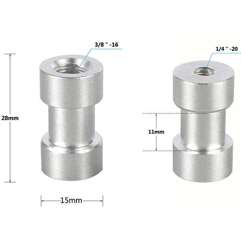 CAMVATE Screw Adapter Set (1/4"-20F To 3/8"-16F,1/4"-20M To 1/4"-20M,1/4"-20M To 3/8"-16M)