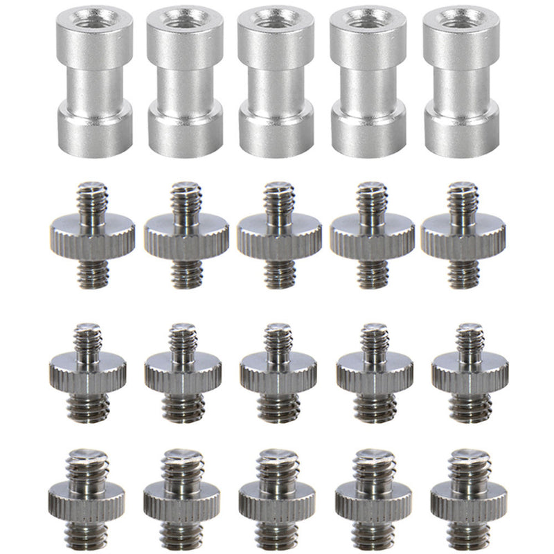 CAMVATE Screw Adapter Set (1/4"-20F To 3/8"-16F,1/4"-20M To 1/4"-20M,1/4"-20M To 3/8"-16M)