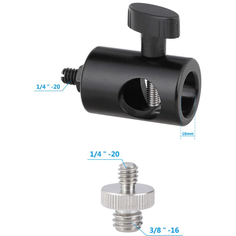 CAMVATE Universal C-Clamp with 1/4"-20, 3/8"-16, and 5/8" Baby Stud Adapters