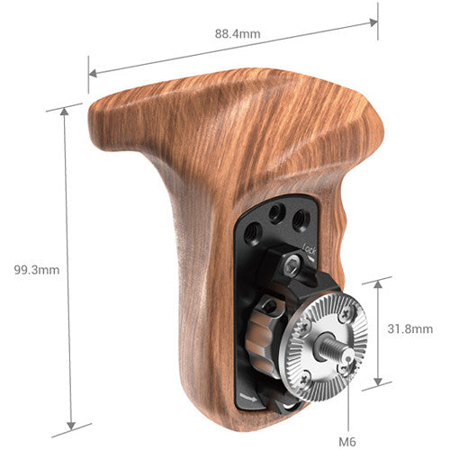 SmallRig Left-Side Wooden Grip with ARRI Rosette