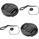 Sensei 105mm Center Pinch Snap-On Lens Cap and Cap Keeper Lens Cap Holder Kit (2-Pack)