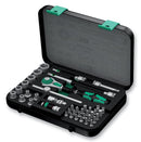 WERA 8100 SA 4 1/4" Drive 41 Piece Imperial Zyklop Ratchet Set in a High Density Foam-lined Metal Case