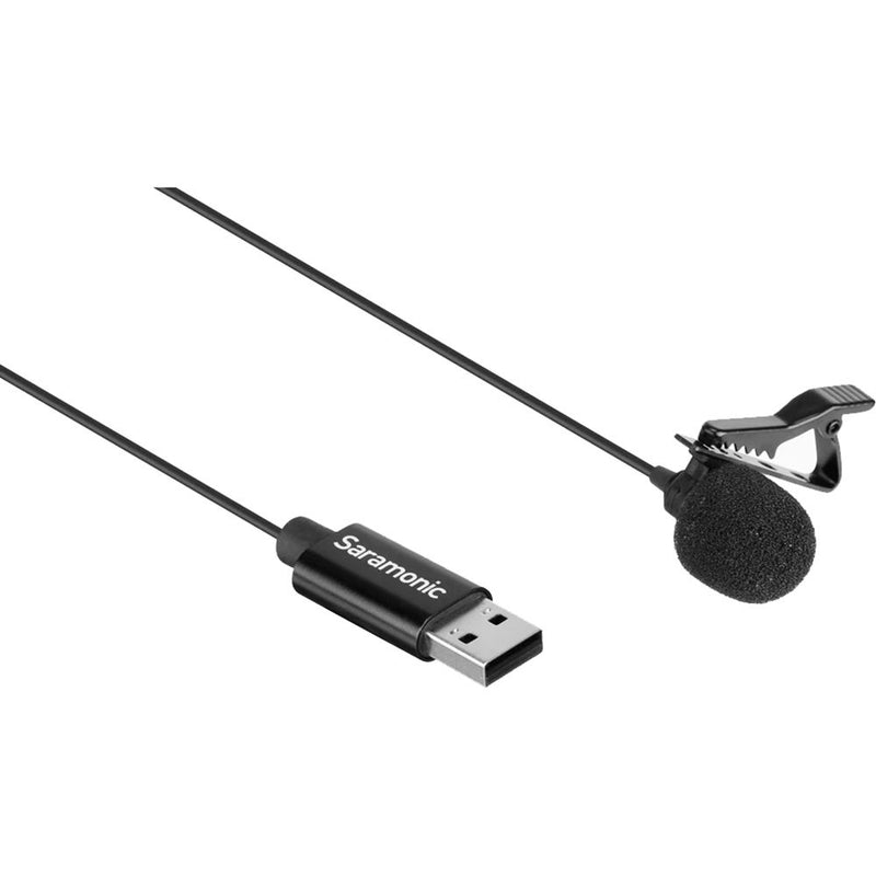 Saramonic Compact Mini Clip-On Lav Mic with USB-A Connector for Mac/Windows Computers,6.56' Cable