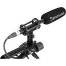 Saramonic Supercardioid Shotgun Mic:High-Pass Filter,-10Db Pad,Shock Mount,Windscreen,XLR Out Cable