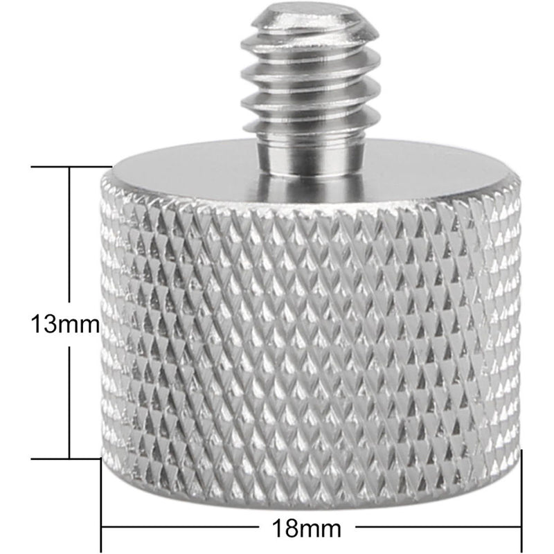 Niceyrig 1/4" Male to 5/8" Female Microphone Screw Thread Adapter (Pack of 2)