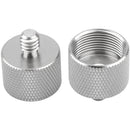 Niceyrig 1/4" Male to 5/8" Female Microphone Screw Thread Adapter (Pack of 2)