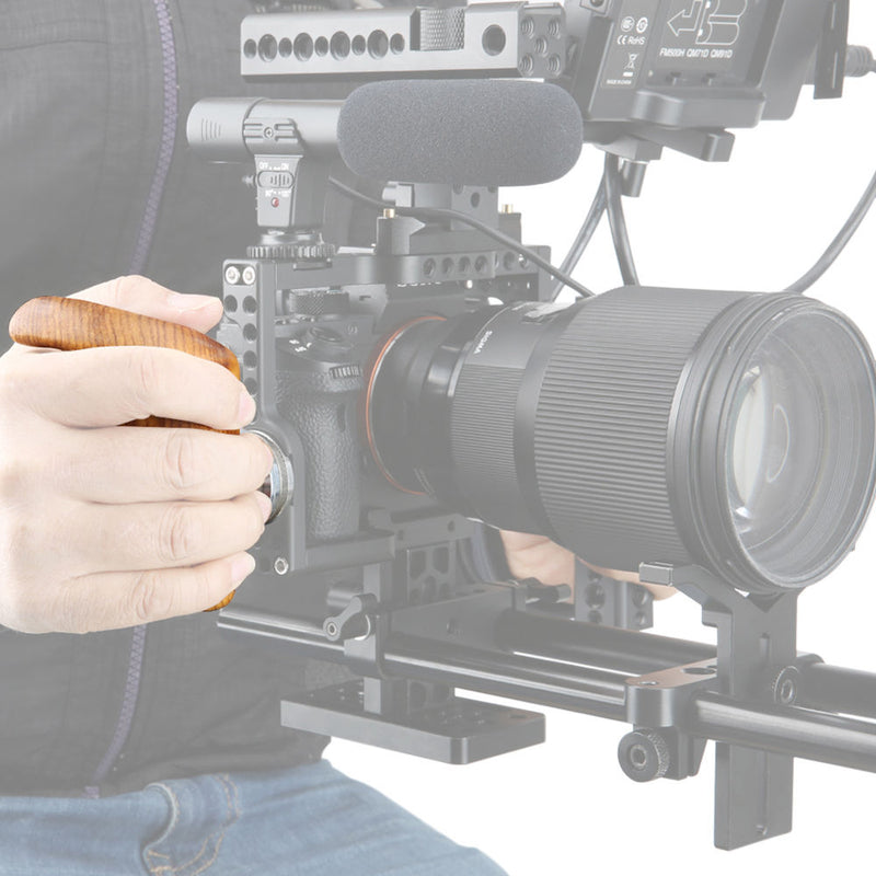 Niceyrig Wooden Grip with ARRI-Style Rosette (Right Side)