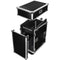 Odyssey Innovative Designs Pro Combo Rack with Glide Platform, Side Table, and Casters (14 RU over 16 RU)