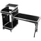 Odyssey Innovative Designs Pro Combo Rack with Glide Platform, Side Table, and Casters (14 RU over 16 RU)