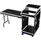 Odyssey Innovative Designs Pro Combo Rack with Glide Platform, Side Table, and Casters (14 RU over 16 RU)