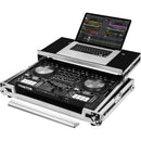 Odyssey Innovative Designs Flight-Zone Native Instruments Traktor Kontrol S4 MK3 Flight Case with Glide Platform (Silver/Black)