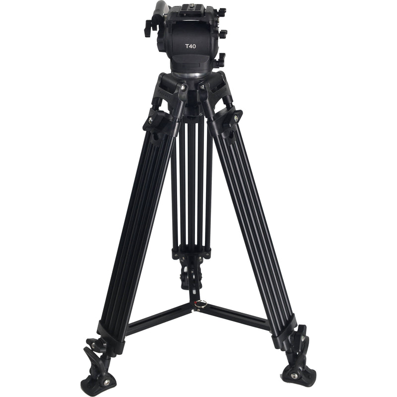 SEEDER T40 Fluid Head with Two-Stage Aluminum Tripod System with Mid-Level Spreader