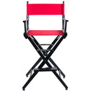 Filmcraft Pro Series Tall Director's Chair (30", Black Frame, Red Canvas)