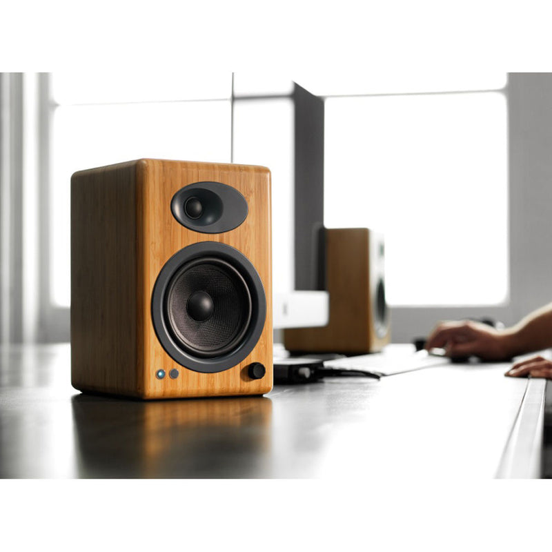 Audioengine A5+ 2-Way Bookshelf Speakers (Natural Bamboo, Pair)