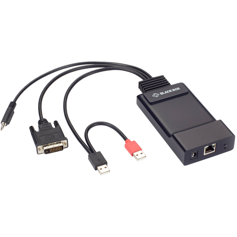 Black Box Emerald Zero U, Single Head DVI, Audio KVM-over-IP Transmitter Cable (12")