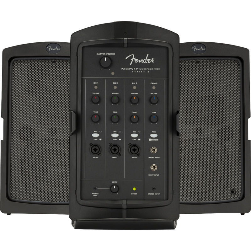 Fender Passport Conference Series 2 Portable Powered PA Kit with Microphones, Stands, Bag, and Cables