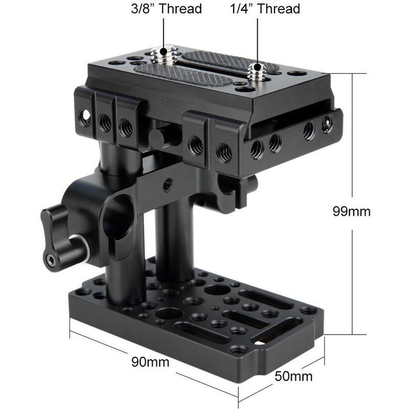 Niceyrig Quick Release Riser Kit with Manfrotto Baseplate and 15mm Dual Rod Clamp