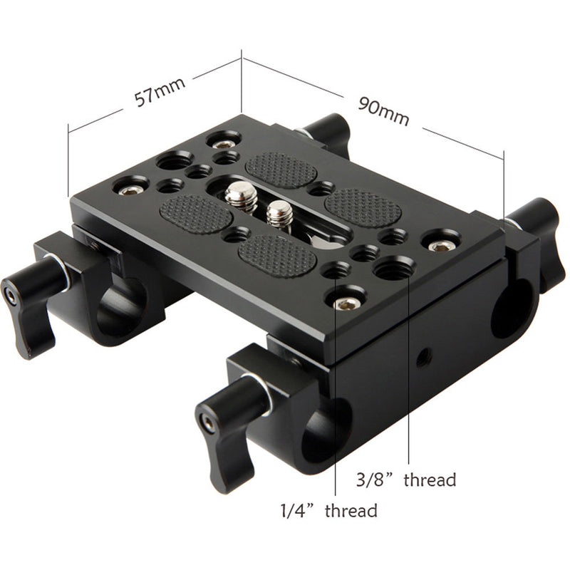 Niceyrig Mounting Plate with Dual 15mm LWS Rod Clamps