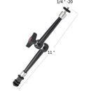 CAMVATE Heavy-Duty Magic Arm with Shoe Adapter (11", Black Lever)