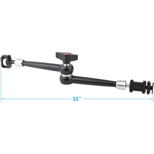 CAMVATE Heavy-Duty Magic Arm with 1/4"-20 Screws, Locating Pins & Shoe Adapter (11")