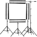 Genaray Hex Lighting 36" Soft Strip 6-Light Pro Kit with Aluminum Stands