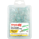 Simply45 Cat 5e UTP Unshielded RJ45 Pass-Through Modular Plug (50-Pack)