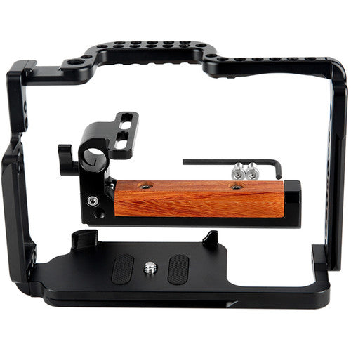 Niceyrig Camera Cage wth Wooden Top Handle for Canon EOS 5D Mark II III IV