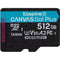 Kingston 512GB Canvas Go! Plus UHS-I microSDXC Memory Card with SD Adapter