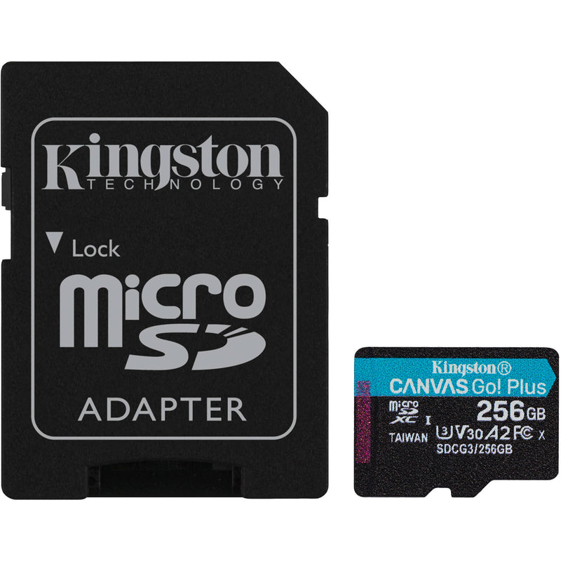 Kingston 64GB Canvas Go! Plus UHS-I microSDXC Memory Card with SD Adapter