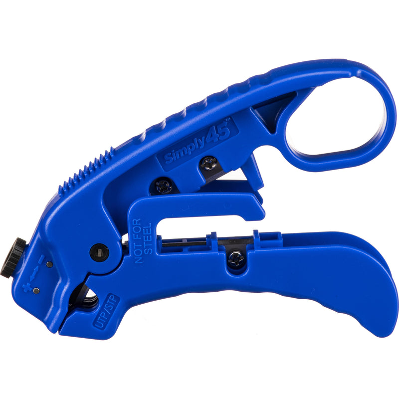 Simply45 Adjustable LAN Cable Stripper for Shielded & Unshielded Cat7a/6a/6/5e (Blue)