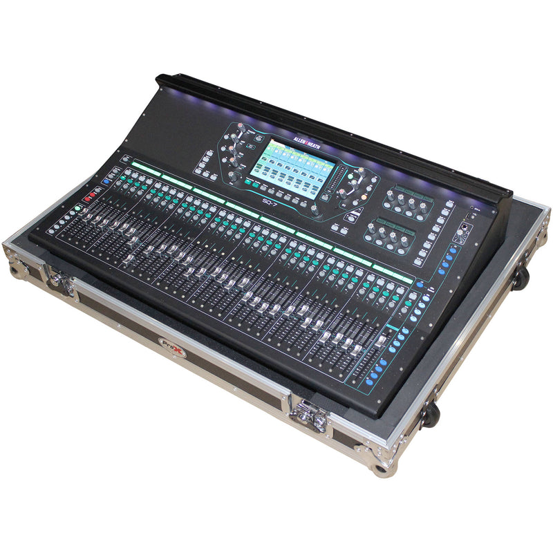 ProX Flight Case with Wheels for Allen & Heath SQ7 Digital Mixer Console (Silver on Black)