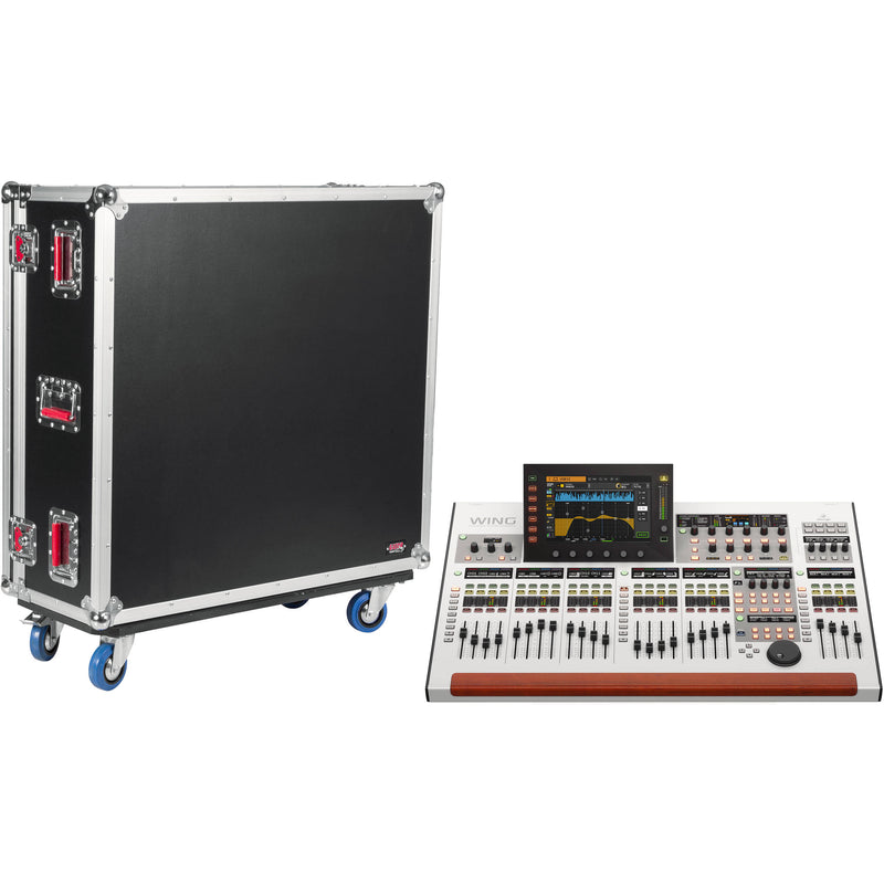 Gator Cases G-Tour Series ATA Flight Case for Behringer Wing Digital Mixer with Two Wheels and Tow Handle