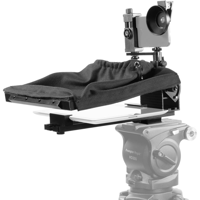 Prompter People Prompter Pal PAL-iPAD-15mm Teleprompter with Tablet Cradle, 10 x 10" Glass, and 15mm Rod Block