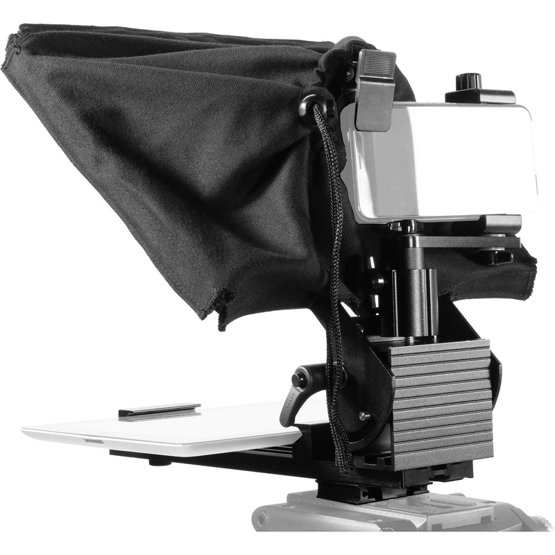 Prompter People Prompter Pal PAL-iPAD-15mm Teleprompter with Tablet Cradle, 10 x 10" Glass, and 15mm Rod Block