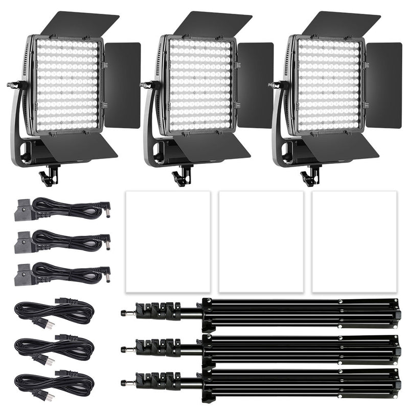 GVM LT100S Bi-Color LED 3-Light Panel