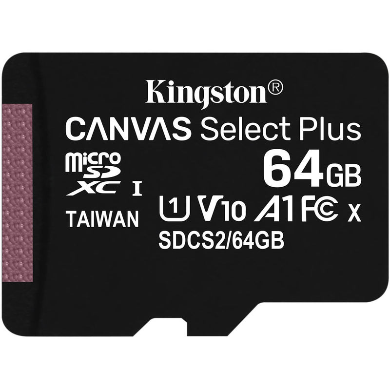 Kingston 64GB Canvas Select Plus UHS-I microSDXC Memory Card