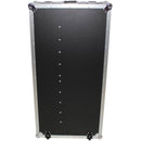 ProX DJ Z-Table MK2 Portable Z-Style DJ Table Flight Case with Handles & Wheels (Silver on Black)