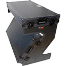 ProX DJ Z-Table MK2 Portable Z-Style DJ Table Flight Case with Handles & Wheels (Black on Black)