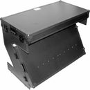 ProX DJ Z-Table MK2 Portable Z-Style DJ Table Flight Case with Handles & Wheels (Black on Black)