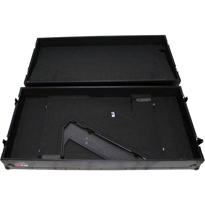 ProX DJ Z-Table MK2 Portable Z-Style DJ Table Flight Case with Handles & Wheels (Black on Black)