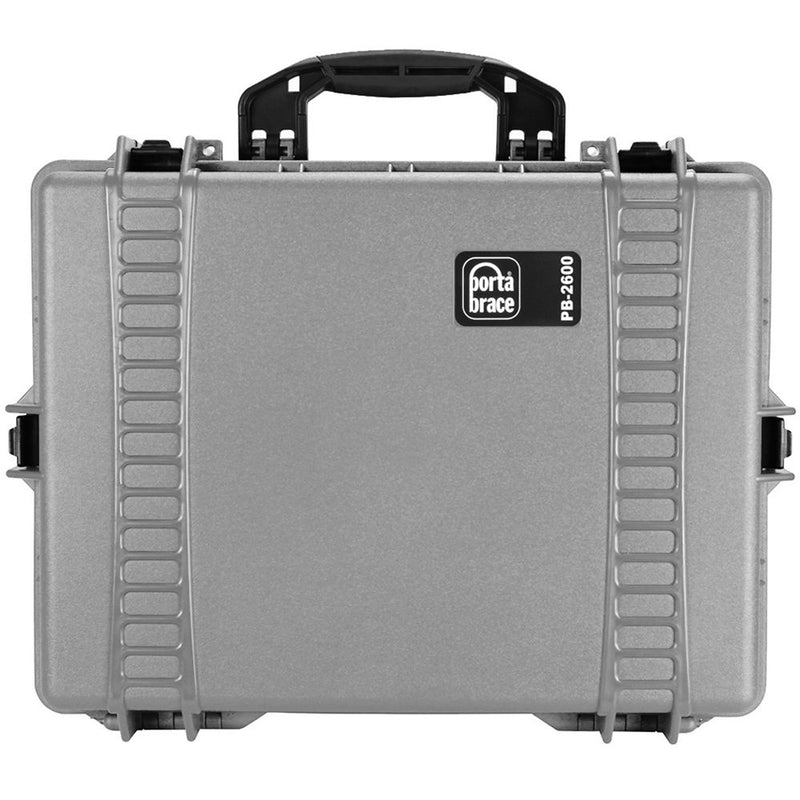 Porta Brace Large Hard Case with Custom Padded Divider Kit (Silver Platinum)