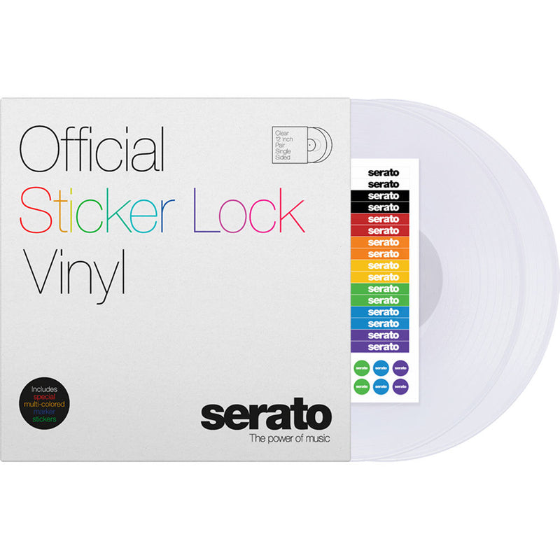 Serato Sticker Lock Vinyl 12" Control Vinyl (Pair, Clear)