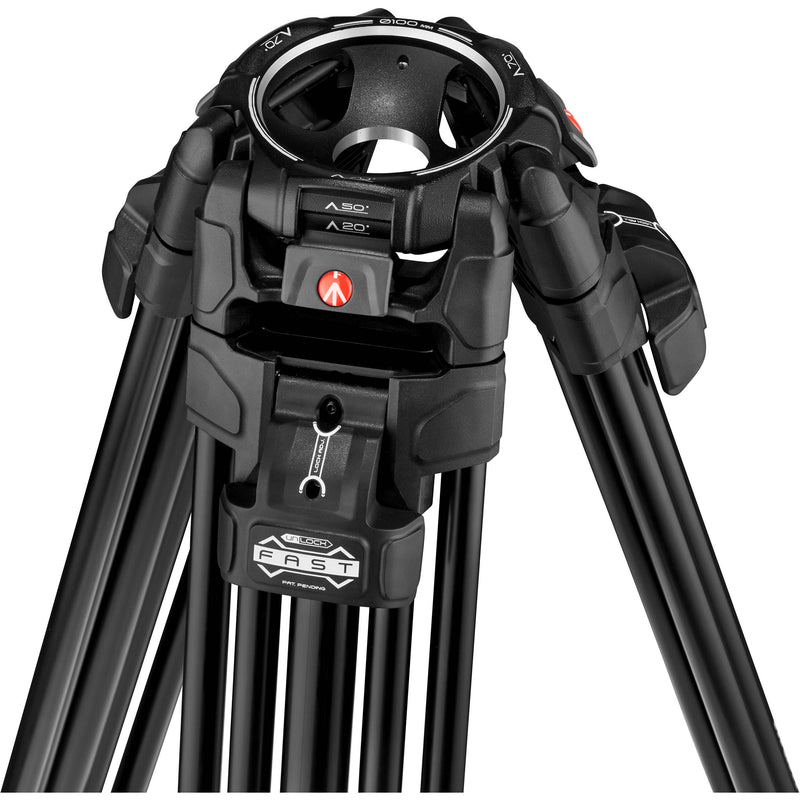 Manfrotto 645 FAST Twin Leg Video Tripod with Ultra L-Lock Mechanism (Aluminum)