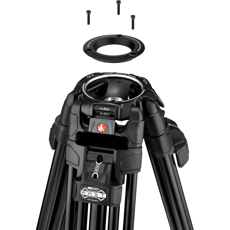 Manfrotto 645 FAST Twin Leg Video Tripod with Ultra L-Lock Mechanism (Aluminum)