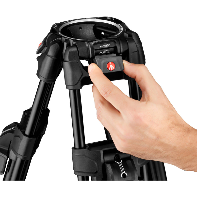 Manfrotto 645 FAST Twin Leg Video Tripod with Ultra L-Lock Mechanism (Aluminum)