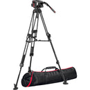 Manfrotto 612 Nitrotech Fluid Head with 645 FAST Twin Carbon Fiber Tripod System and Bag