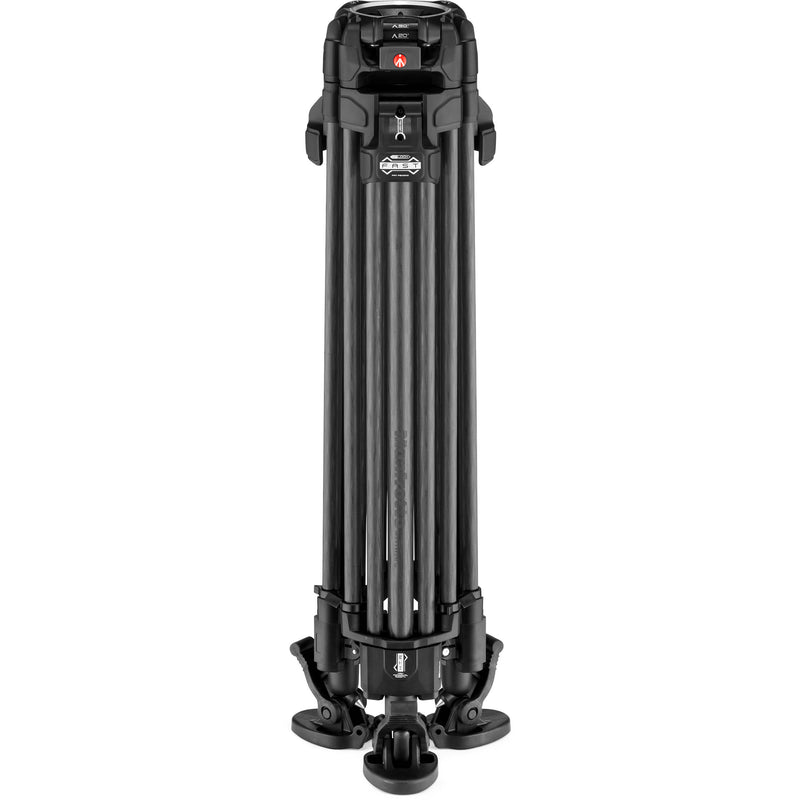 Manfrotto 608 Nitrotech Fluid Head with 645 FAST Twin Carbon Fiber Tripod System and Bag