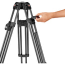 Manfrotto 608 Nitrotech Fluid Head with 645 FAST Twin Carbon Fiber Tripod System and Bag