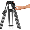 Manfrotto 612 Nitrotech Fluid Head with 645 FAST Twin Carbon Fiber Tripod System and Bag