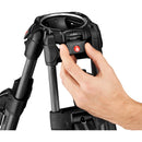 Manfrotto 608 Nitrotech Fluid Head with 645 FAST Twin Carbon Fiber Tripod System and Bag